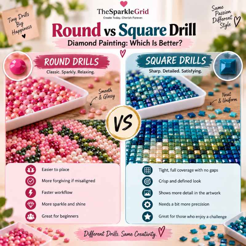 Round vs Square Drill Diamond Painting: Which Is Better?