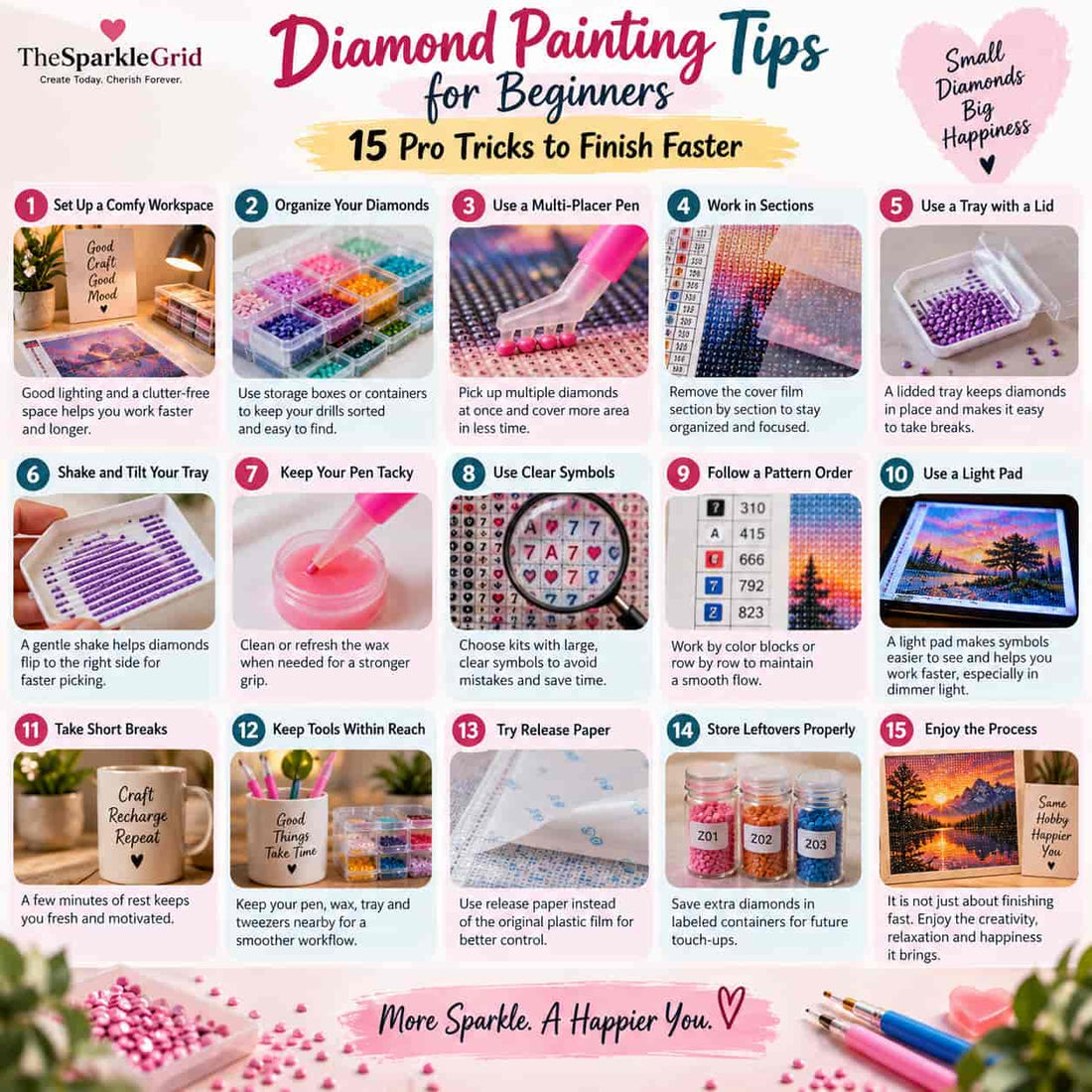 Diamond Painting Tips for Beginners: 15 Pro Tricks to Finish Faster