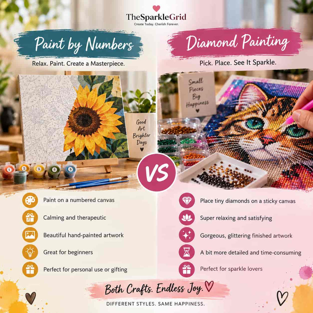 Paint by Numbers vs Diamond Painting: Which Craft Should You Try First?
