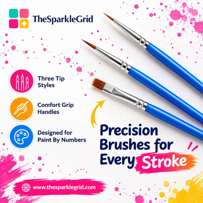 TheSparkleGrid Kids Paint by Numbers brushes detail